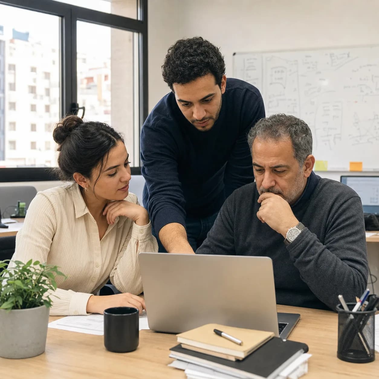 Équipe en Algérie pilotant son activité avec Factee